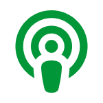 A green podcast icon.