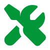 A green icon of a screwdriver and a wrench.